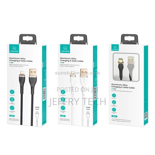 USAMS US-SJ487 U64 2A USB to 8 Pin Aluminum Alloy Data Cable