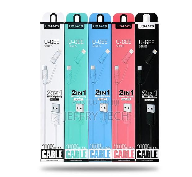 Usam US-SJ077 2 in 1 Data Cable --U-Gee Series - thumbnail 2