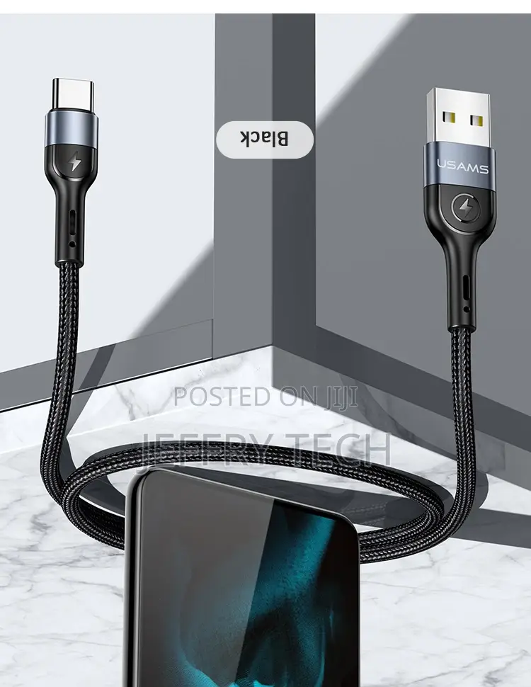 US-SJ449 U55 Type-C Aluminum Alloy Braided Charging Data C