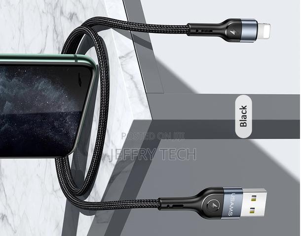 US-SJ448 U55 Lightning Aluminum Alloy Braided Charging Dat - thumbnail 2