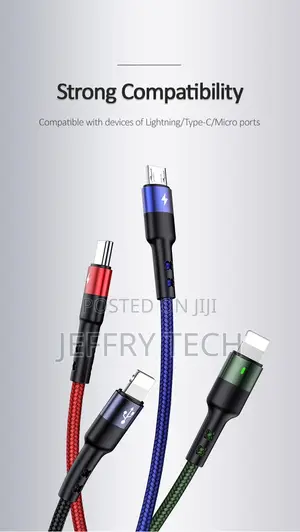 U26 4 IN 1 Braided Charging Cable 1.2M US-SJ317 Data Cable