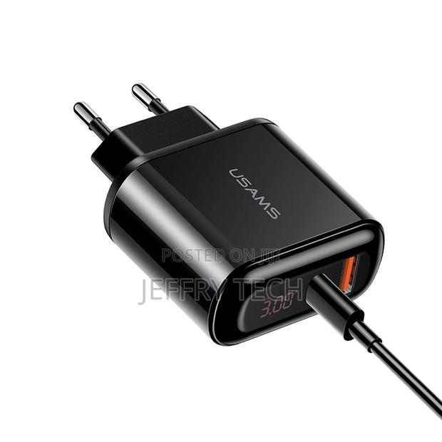 Mobile Phone Chargers 18W QC3.0 PD Digital Display EU Plug F - main view