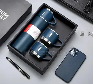 500ml Vacuum Flask With Cups Black, Silver, Grey,Blue, Green
