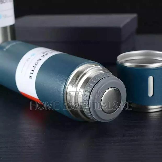 500ml Vacuum Flask With Cups Black, Silver, Grey,Blue, Green - thumbnail 5