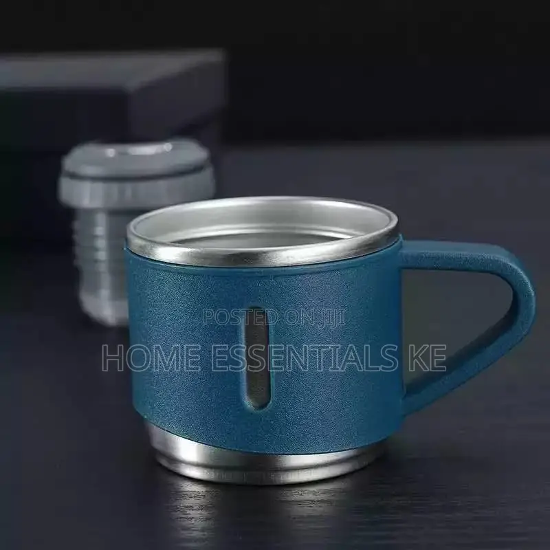 500ml Vacuum Flask With Cups Black, Silver, Grey,Blue, Green