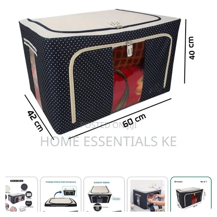 100L Zipped Storage Box/ Wardrobe Organiser Size: 42*60*40cm