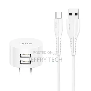 USAMS T20 USB Fast Charging Travel Charger Dual USB 2.1A Por