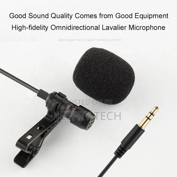 Microphone 3.5mm Jack Lavalier Tie Clip Microphone Mini Audi - thumbnail 3
