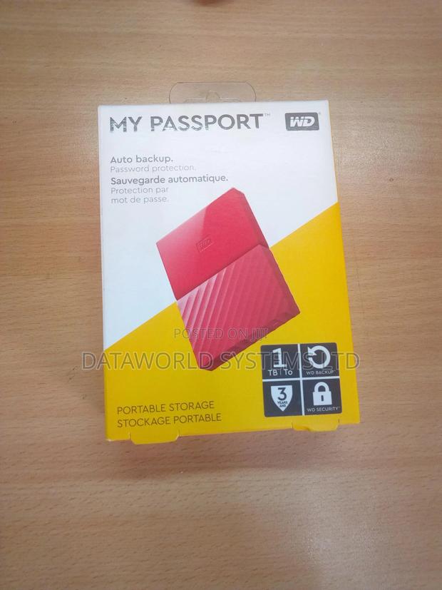 WD My Passport 1TB External Hard Disk Drive - main view