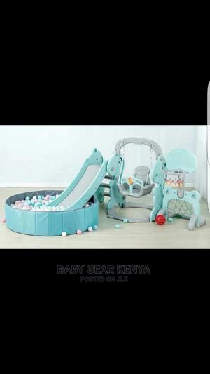 4 in 1 Toddler Slide and Swing Set Indoor - thumbnail 2