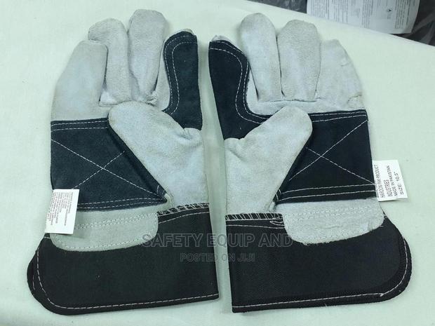 Double Stitched Leather Gloves - main view