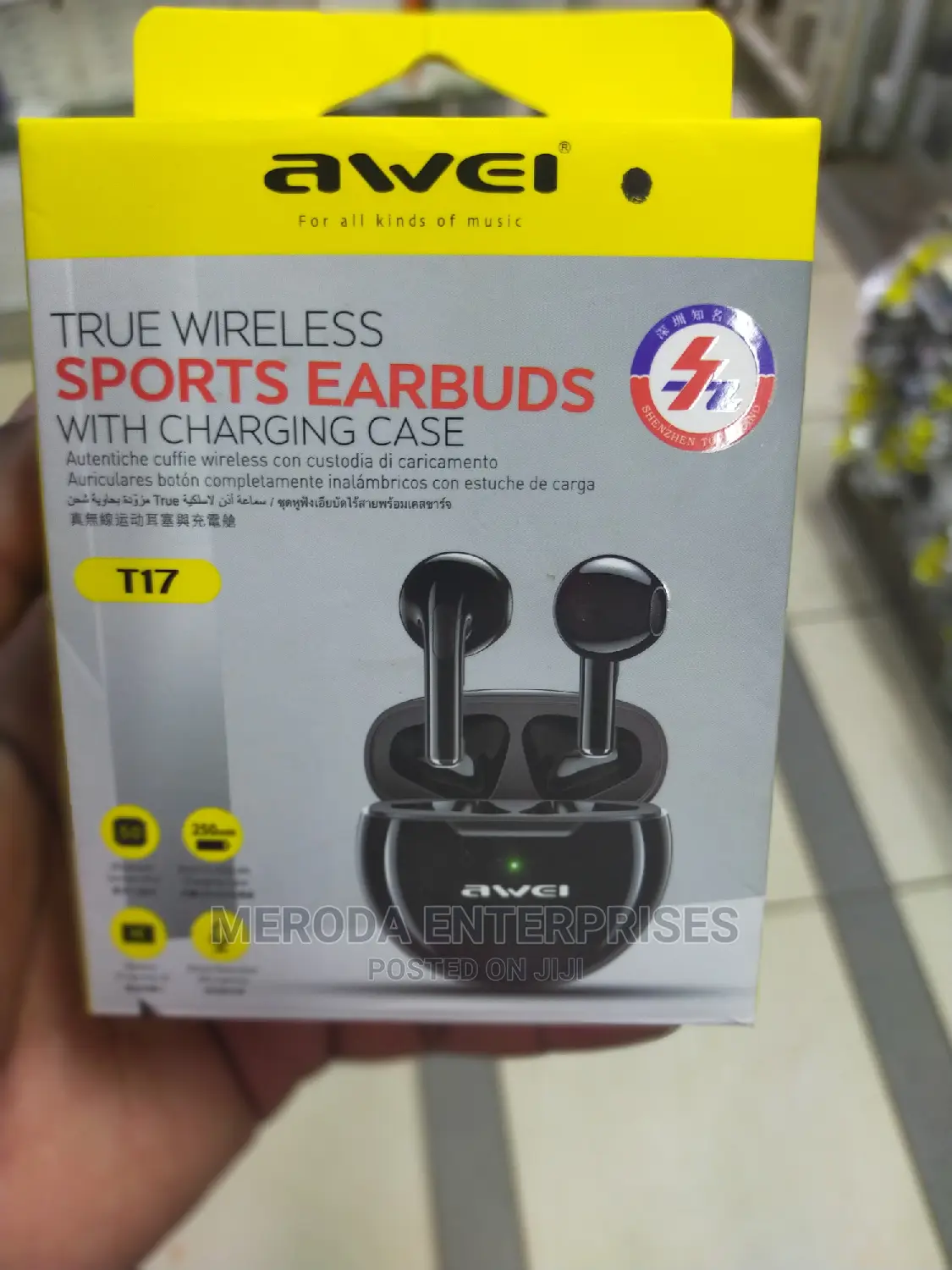 Awei Sports Earbuds With Charging Case