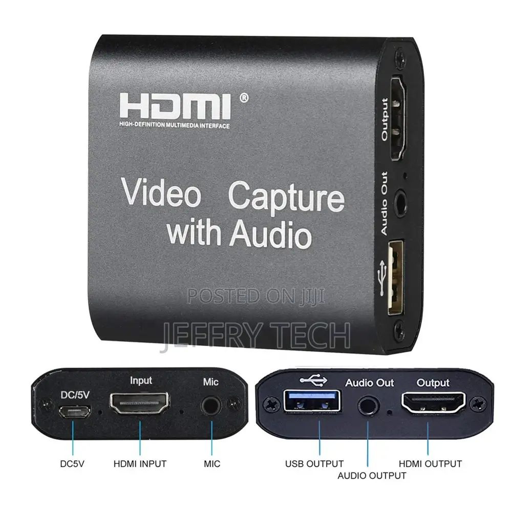 4K HDMI Video Audio Capture Card With Loop Out for High Defi