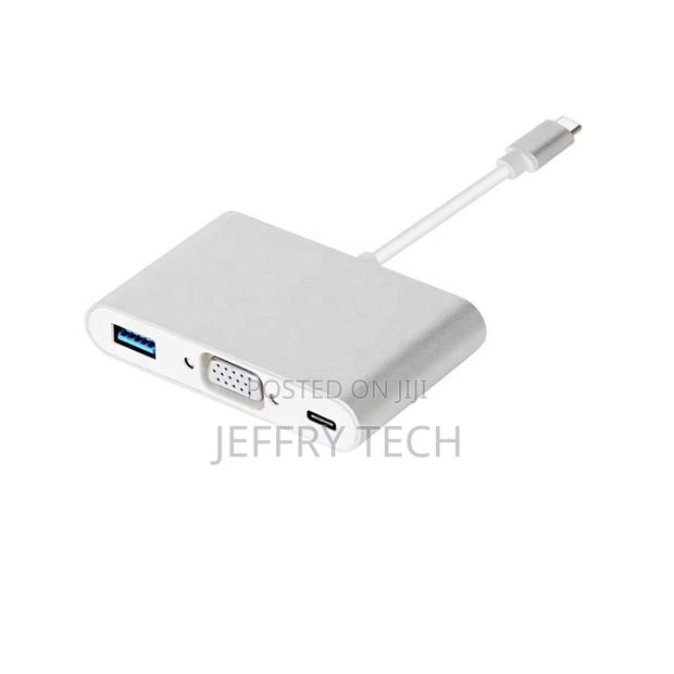 USB 3.1 Type C to VGA Adapter Cable With USB A, USB-C for Ap - thumbnail 4