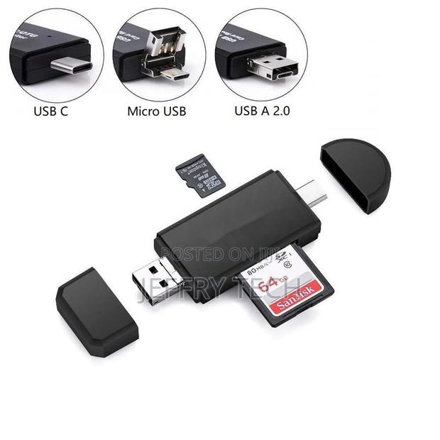 Type C Micro USB OTG Adapter SD / TF Card Reader for Macbook