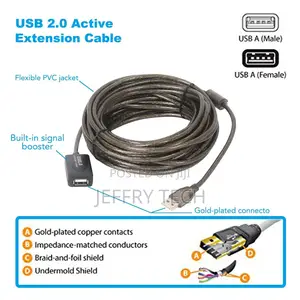 10 Meter High Speed 480 Mbps USB 2.0 Type a Male to a Female