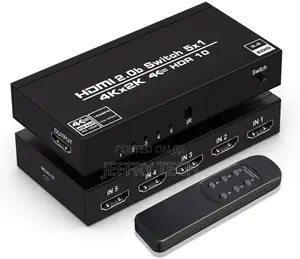 HDMI Switch With Remote 5 Port 4K 60hz 5 in 1 Out HDMI Switc