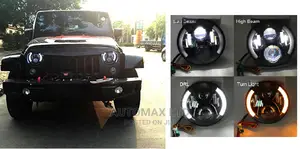 Half Halo Turn Signal LED Headlights for Jeep Wrangler