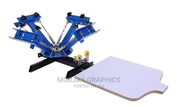 4 Color 1 Station Manual Industrious Screen Printing Kit