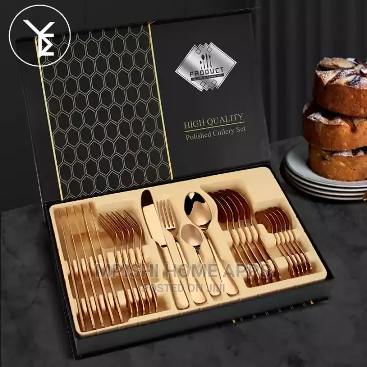 24pcs Golden Cutlery Set