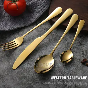 24pcs Golden Cutlery Set