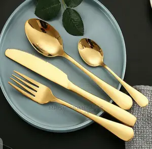 24pcs Golden Cutlery Set