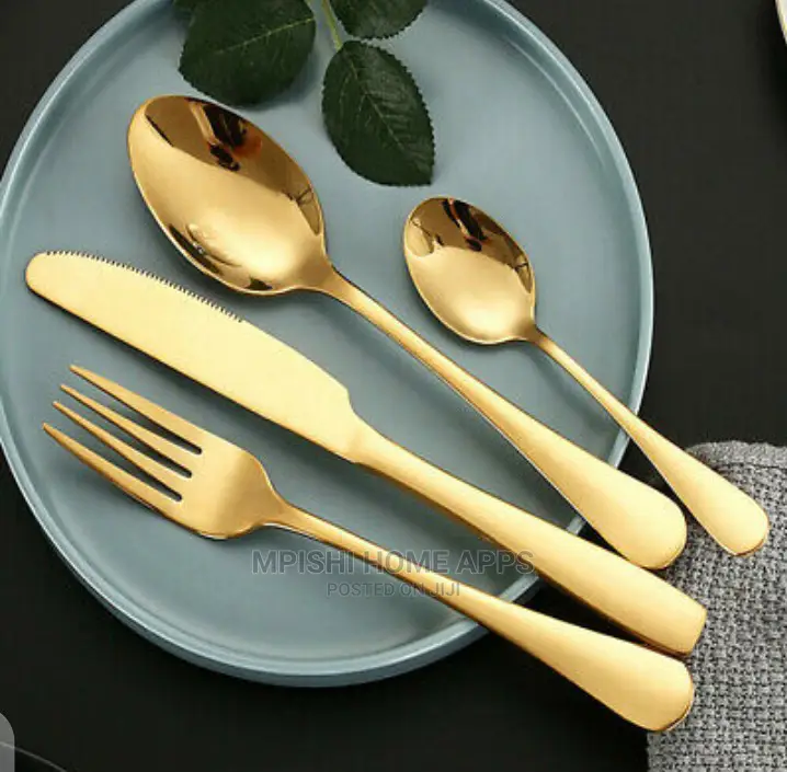 24pcs Golden Cutlery Set