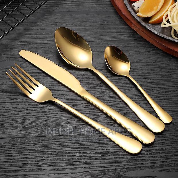 24pcs Golden Cutlery Set - thumbnail 6