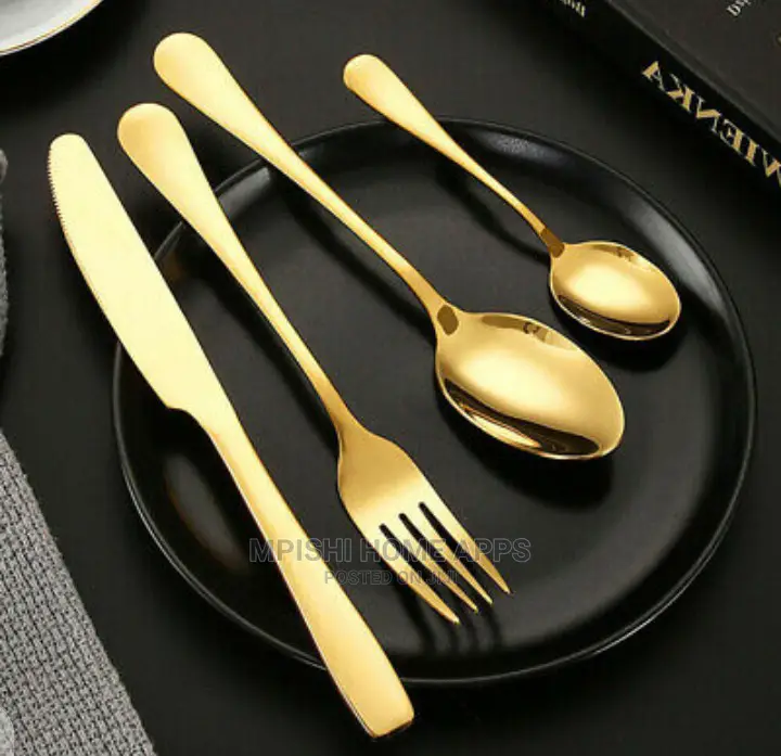 24pcs Golden Cutlery Set