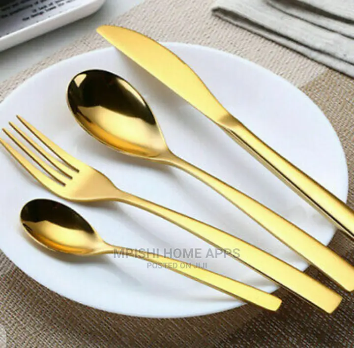24pcs Golden Cutlery Set