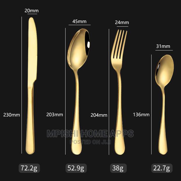 24pcs Golden Cutlery Set - thumbnail 2