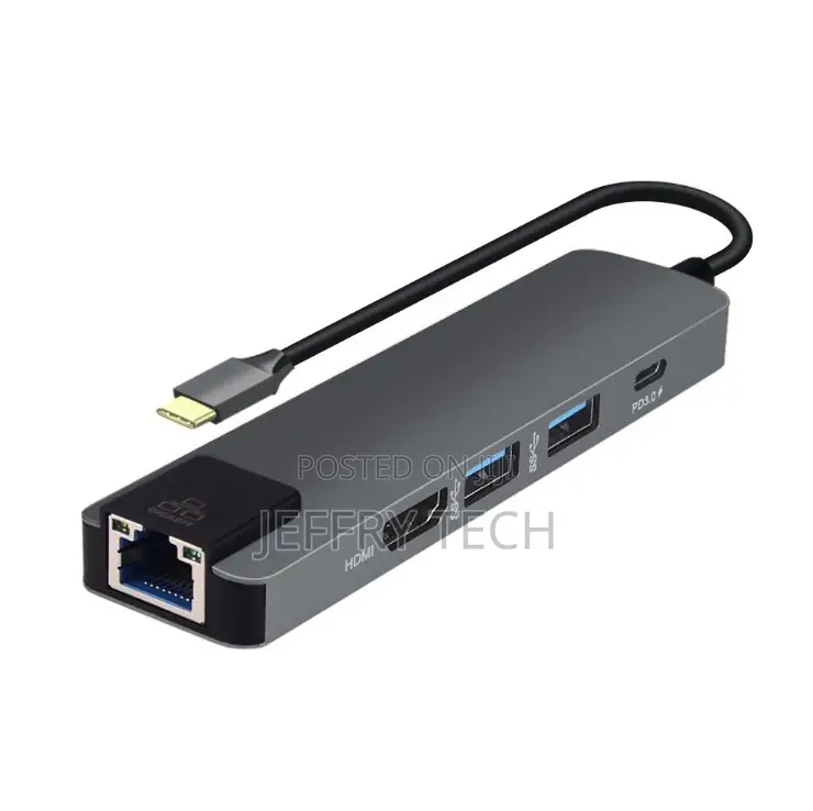 One Type-C to USB3.0 PD3.0 RJ45 LAN Ethernet Fast Charger Ad