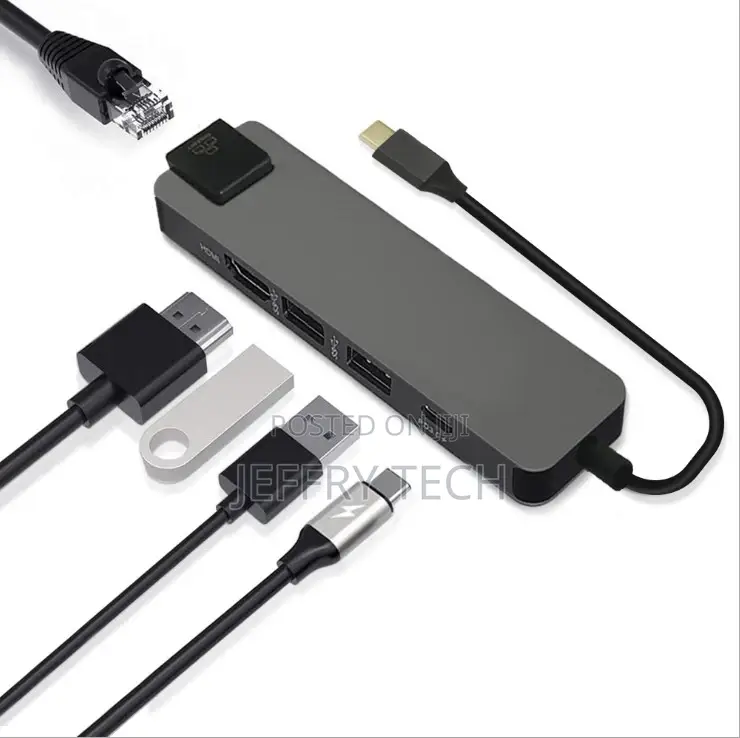 One Type-C to USB3.0 PD3.0 RJ45 LAN Ethernet Fast Charger Ad