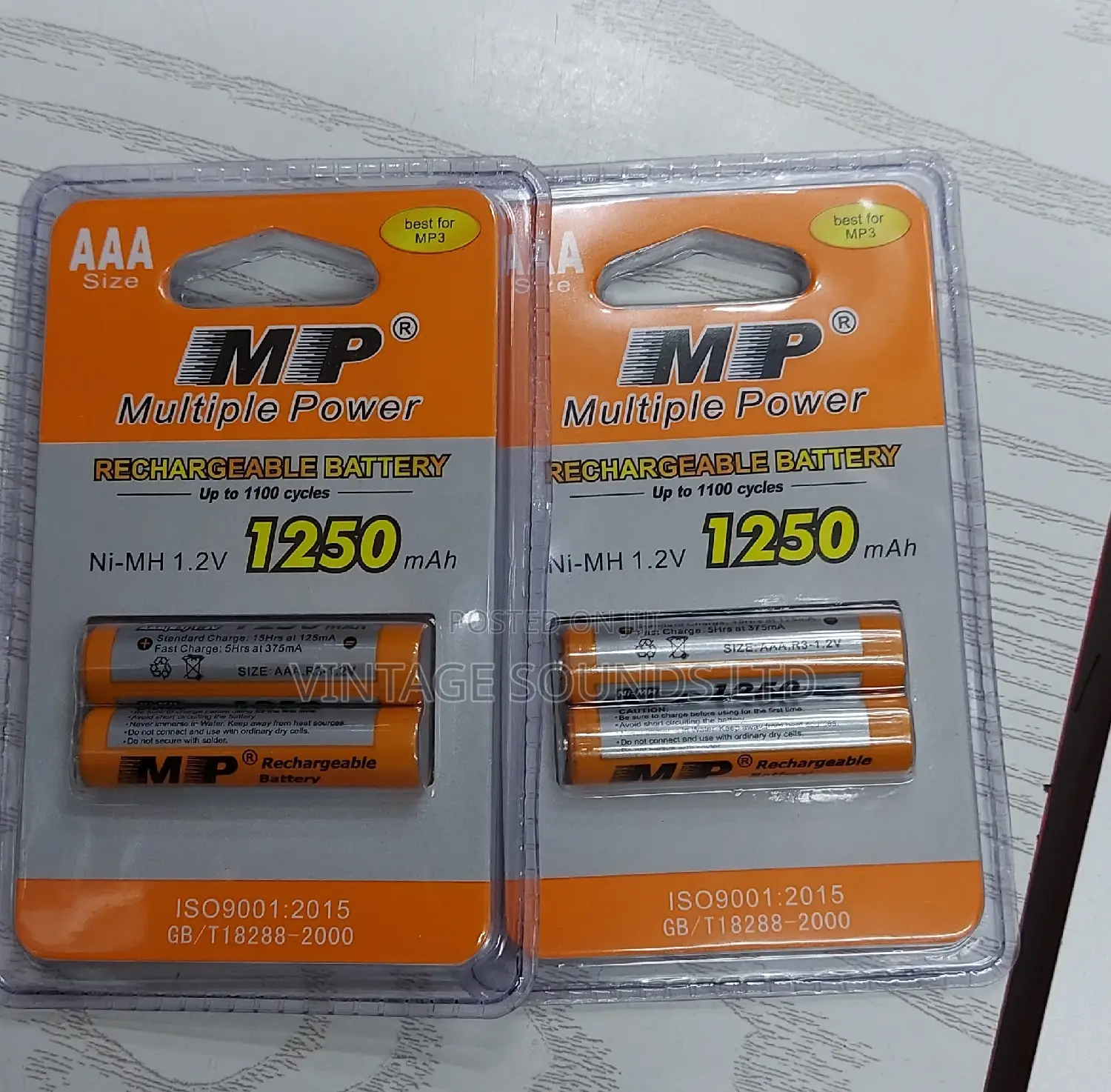 Multiple Power Double Aaa Rechargeable Batteries