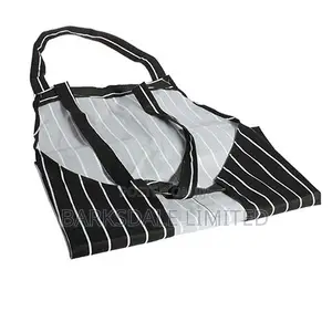 Black and Whitestriped Apron