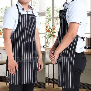 Black and Whitestriped Apron