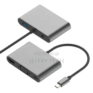 5 in 1 Multifunctional USB-C Port to HDMI VGA USB-A Aux
