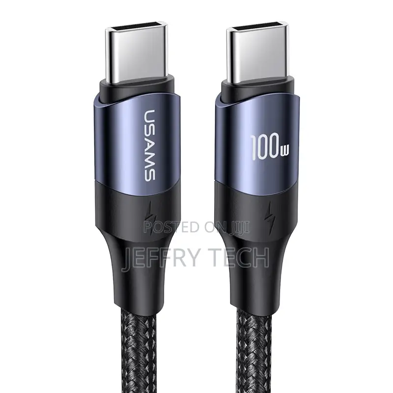 USAMS 100W USB C PD Cable 1.2m 2m 3m High Power Usb Type C T