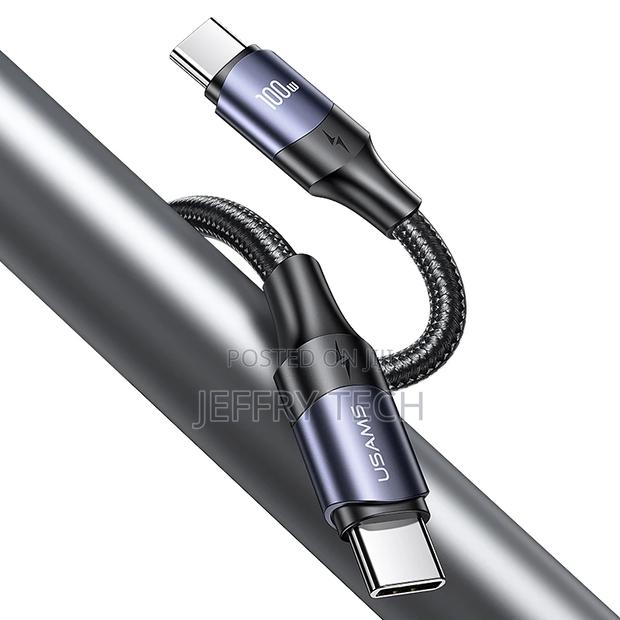 USAMS 100W USB C PD Cable 1.2m 2m 3m High Power Usb Type C T - thumbnail 3