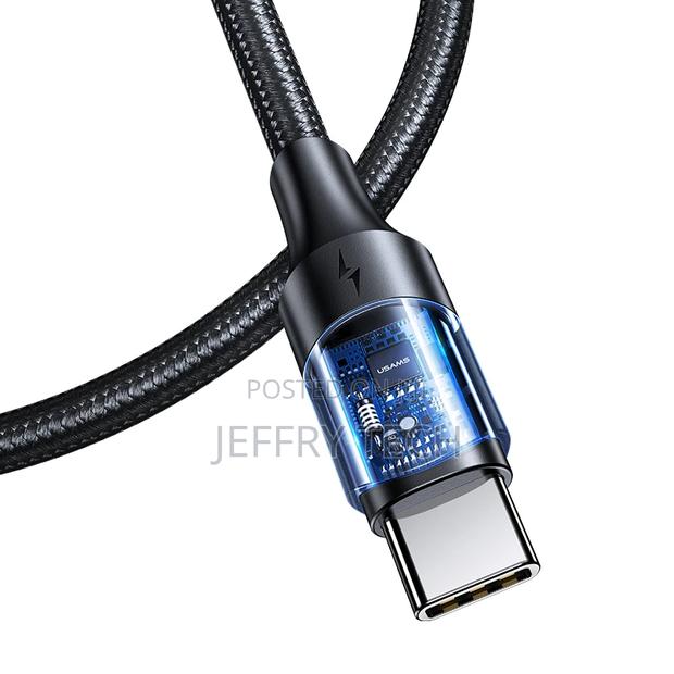 USAMS 100W USB C PD Cable 1.2m 2m 3m High Power Usb Type C T - thumbnail 4