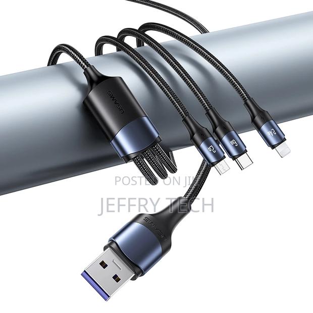USAMS Hot Sale 6A 3in1 Multiple USB Data Charging Cable 3 In - thumbnail 3