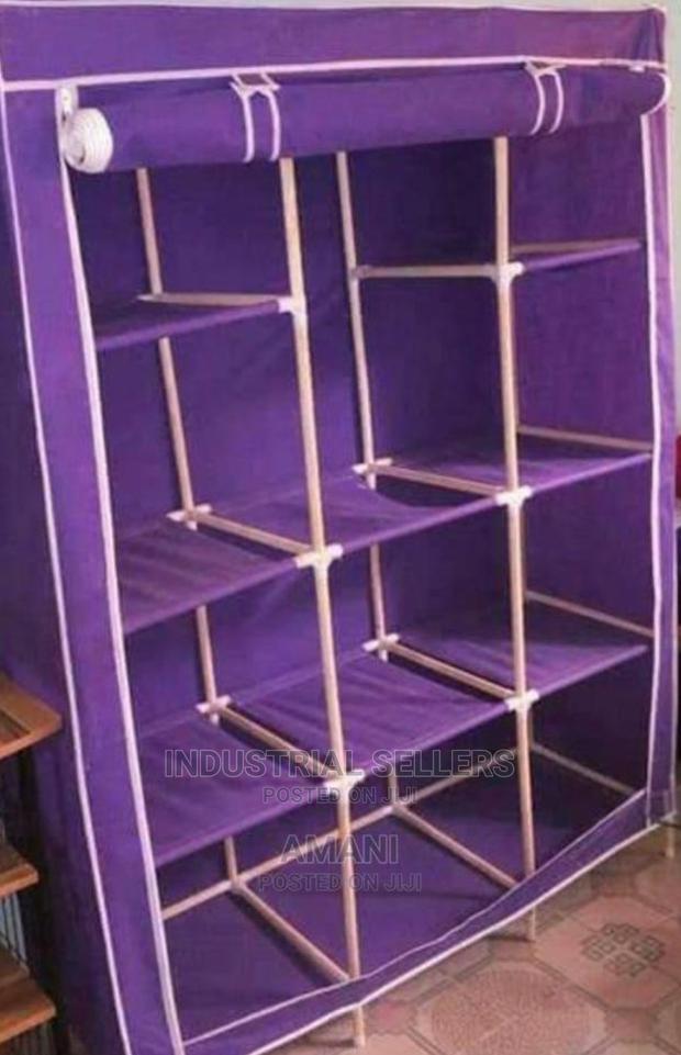 Portable Wooden Wardrobe 3columns