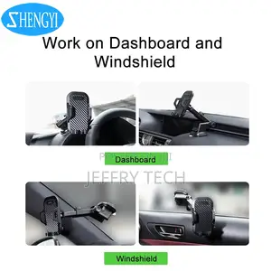 Car Cell Phone Holder Dashboard Clip Mount Holders With One