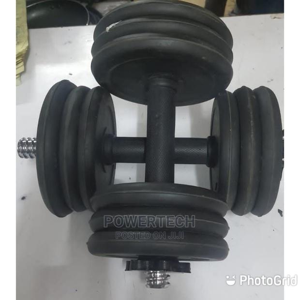 Rubber Coated Dumbbells-15kgs - main view