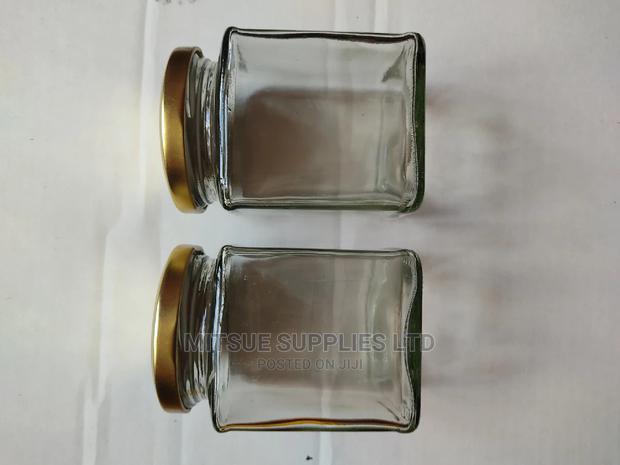 A Set of 15 Square Glass Spice Jars-250ml