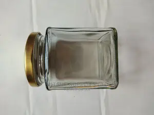 A Set of 15 Square Glass Spice Jars-250ml