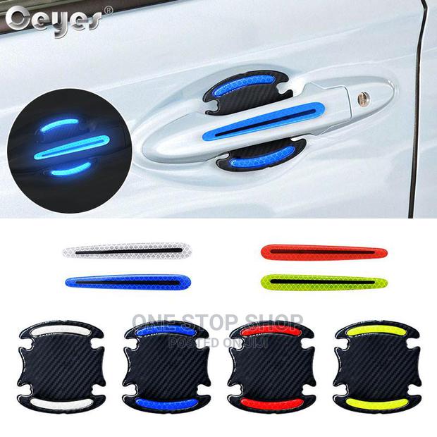 4pcs Reflective Door Sticker Scratch Resistant Cover Handle - main view