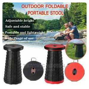 Portable Folding Stool Outdoors Camping ,BBQ Black Blue - thumbnail 2