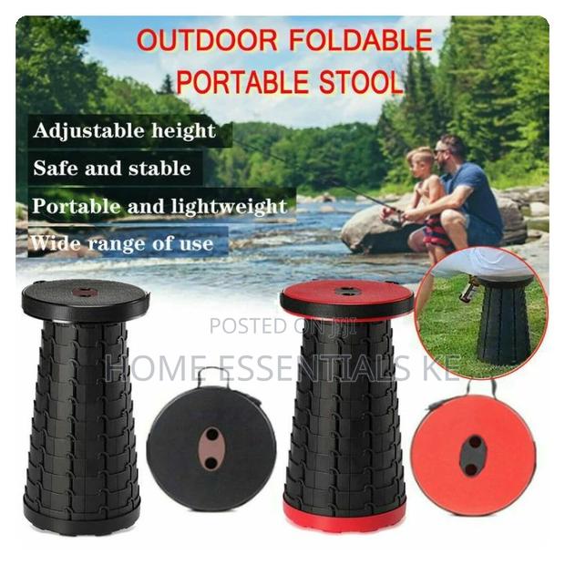 Portable Folding Stool Outdoors Camping ,BBQ Black Blue