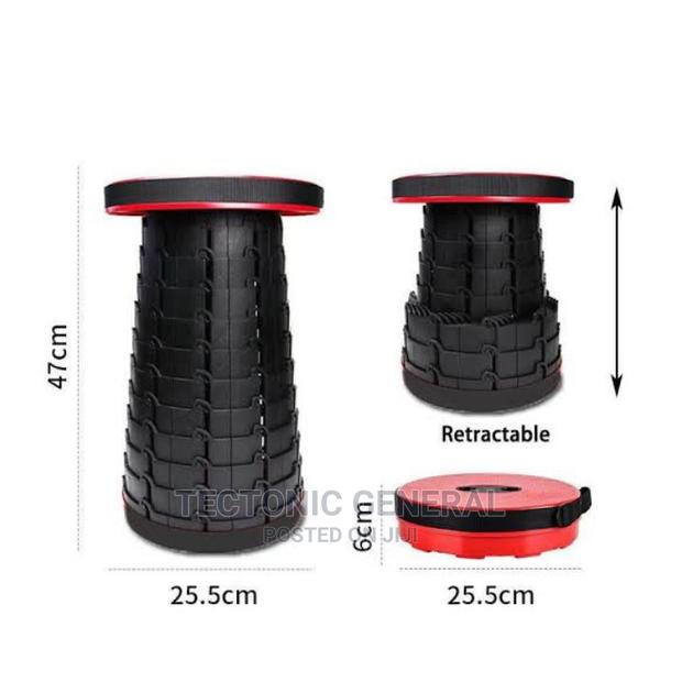 Portable Folding Stool Outdoors Camping ,BBQ Black Blue - thumbnail 3